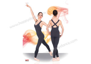 Maillot Ballet Entero Pirata, con Espalda Muy Escotada y Tirantes Finos
