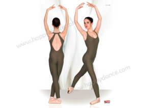 Maillot Entero de Ballet con Tirante Al Cuello y Lados y Espalda Muy Abierta