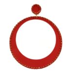 Pendientes Flamencos de Aro Gigante Decorado con Strass (Varios Colores)