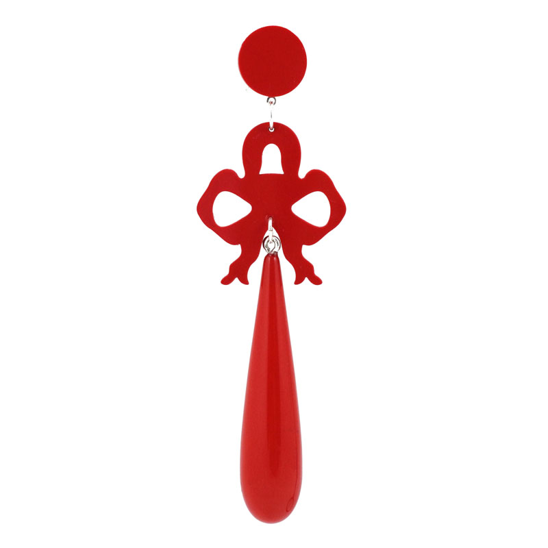 Pendientes Flamencos en Forma de Lágrima con Lazo (Varios Colores)