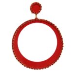 Pendientes Flamencos de Aro Grande Decorado con Strass (Varios Colores)